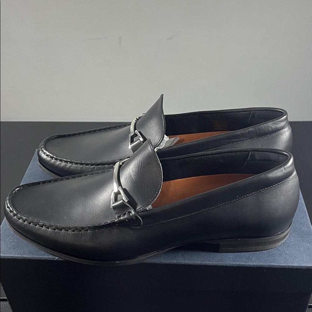 Wolf and Shepherd Men's Belmont Bit Italian Leather Loafer Slip-On Dress Shoes - Picture 3 of 6